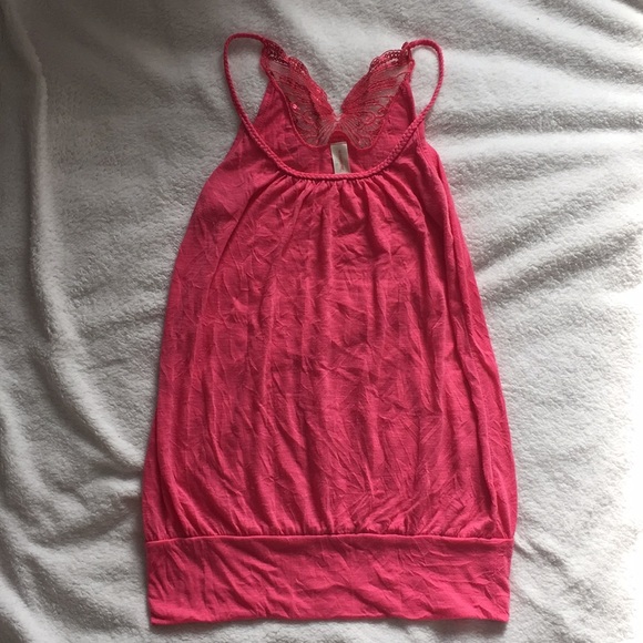 🦋 Hot pink braided straps butterfly blouse 🦋 - Picture 3 of 8